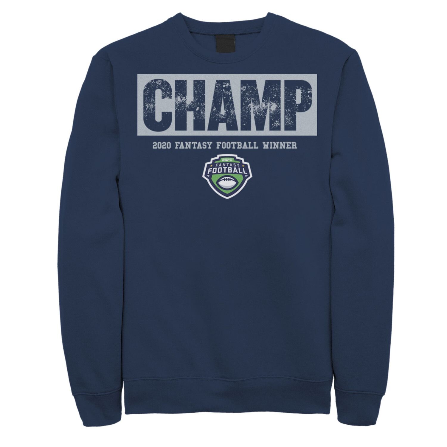 

Мужской свитшот ESPN 2020 Fantasy Football Champ Stamp Licensed Character