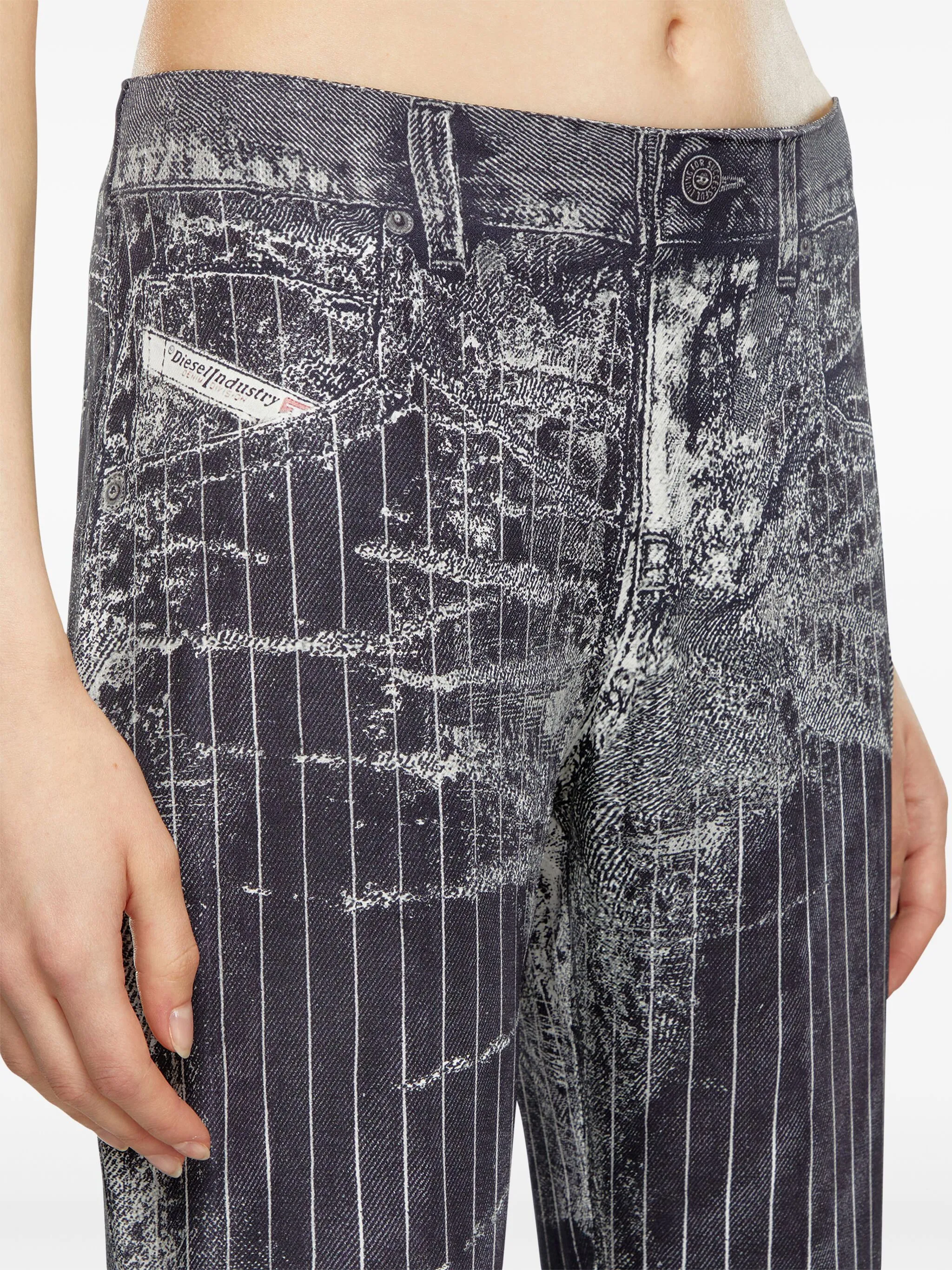 

Прямые джинсы Retty в тонкую полоску Diesel, черный