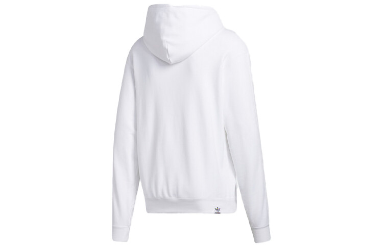 Толстовка с трилистником мужская белая Adidas Originals, белый — фото 2
