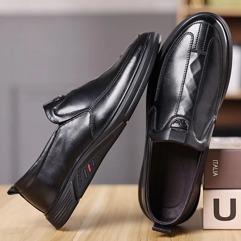 Лоферы кожаные Slip-on, модель Men's, цвет D ZYQHMY — фото 4