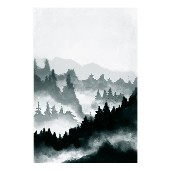 

Фреска Artgeist Hazy Landscape, черно-белый