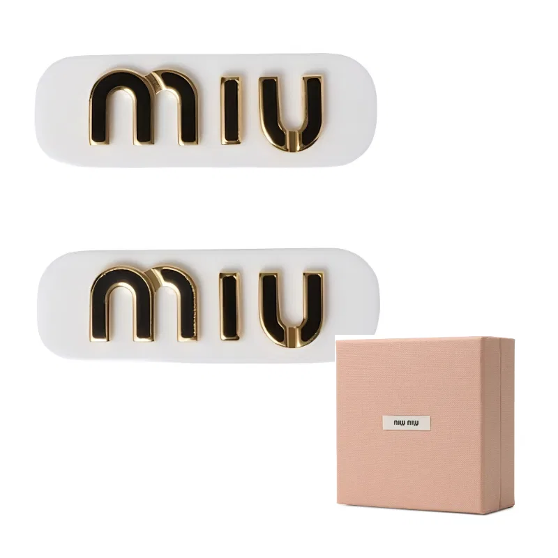 Заколка для волос MIU MIU из смолы белая