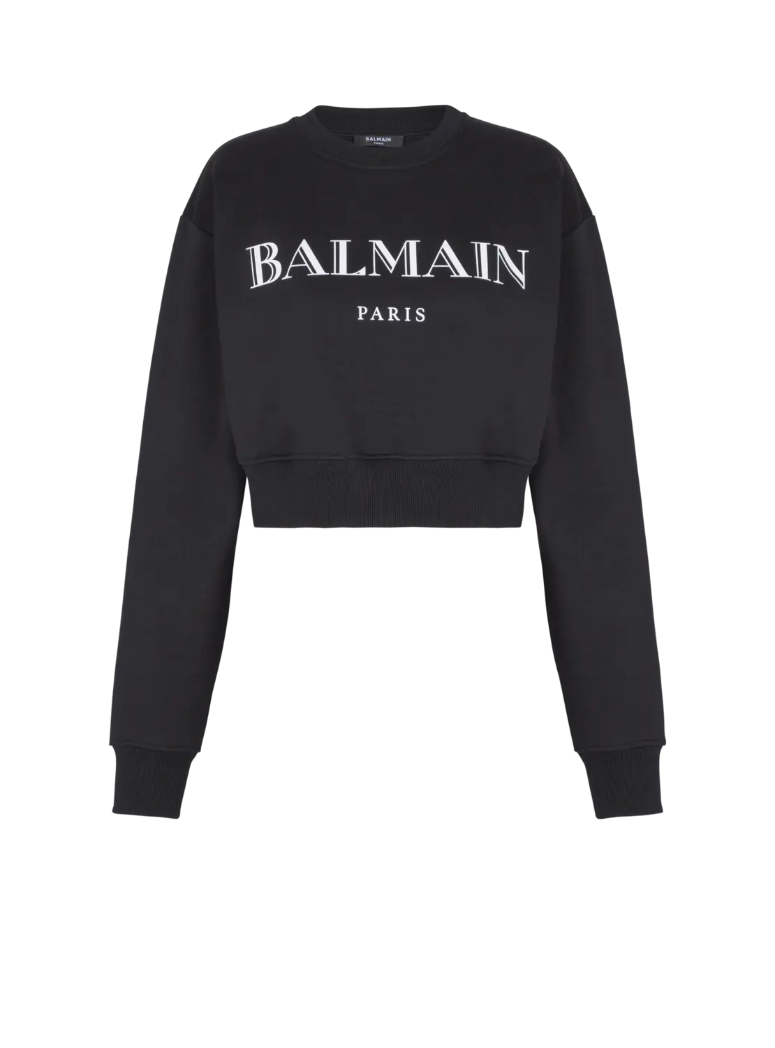 

Свитшот Balmain с принтом и круглым вырезом, черный