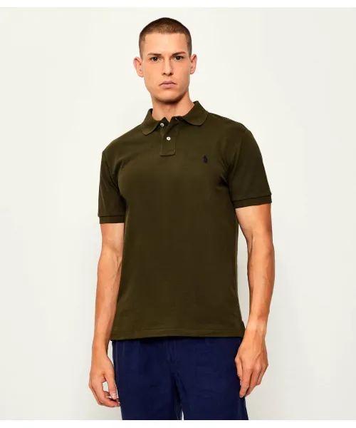 

Футболка поло Slim fit Polo Ralph Lauren, зеленый