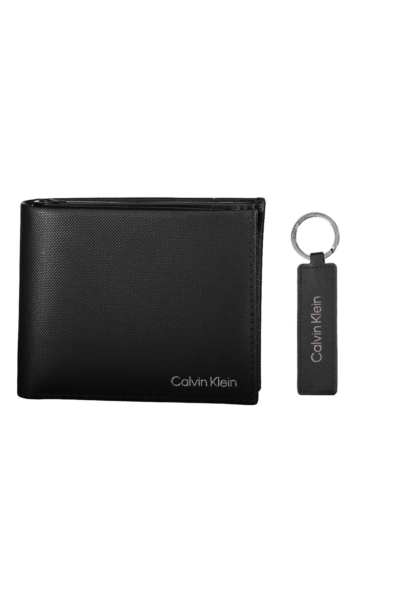 

Черный кожаный мужской кошелек Calvin Klein