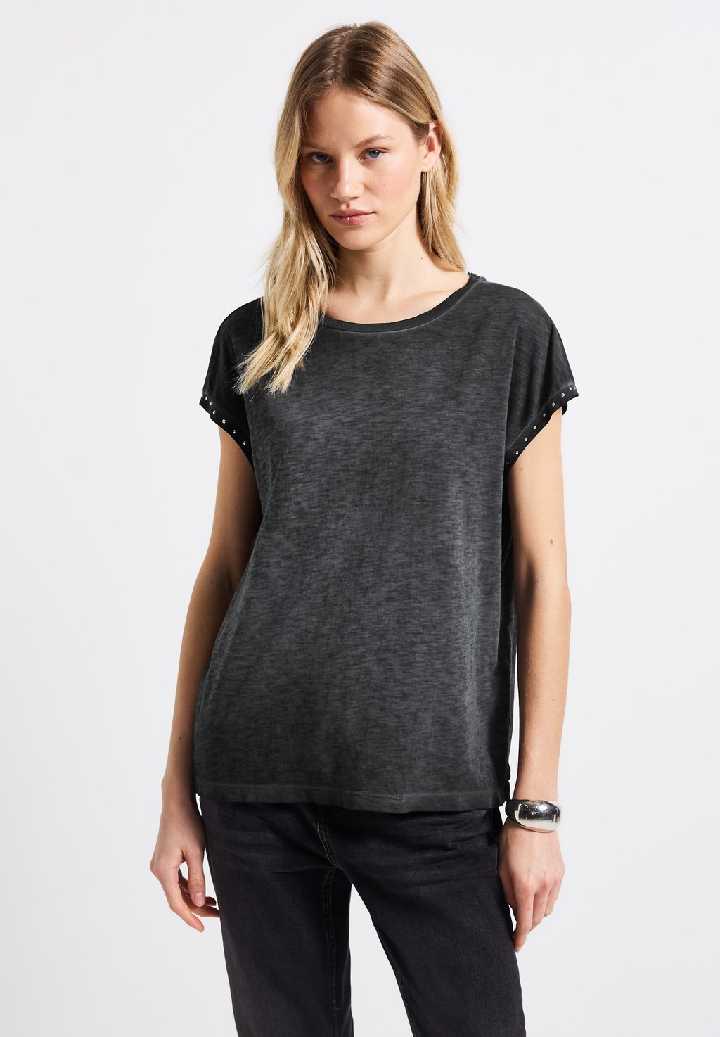 

Футболка с принтом WASHED LOOK NIETEN Street One, цвет Grau