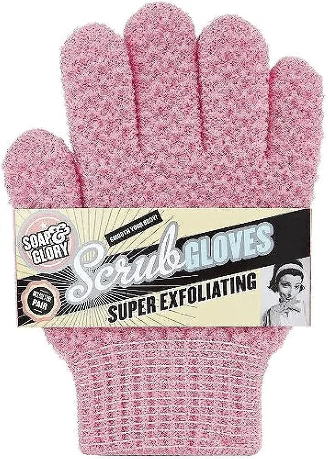 Отшелушивающие перчатки для душа Soap And Glory Super Exfoliating Scrub Gloves ‎Soap & Glory