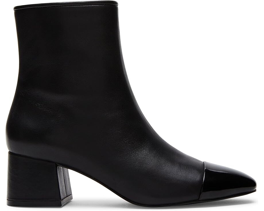 Ботинки женские Steve Madden Eiffel кожаные с контрастным мыском, черный — фото 4