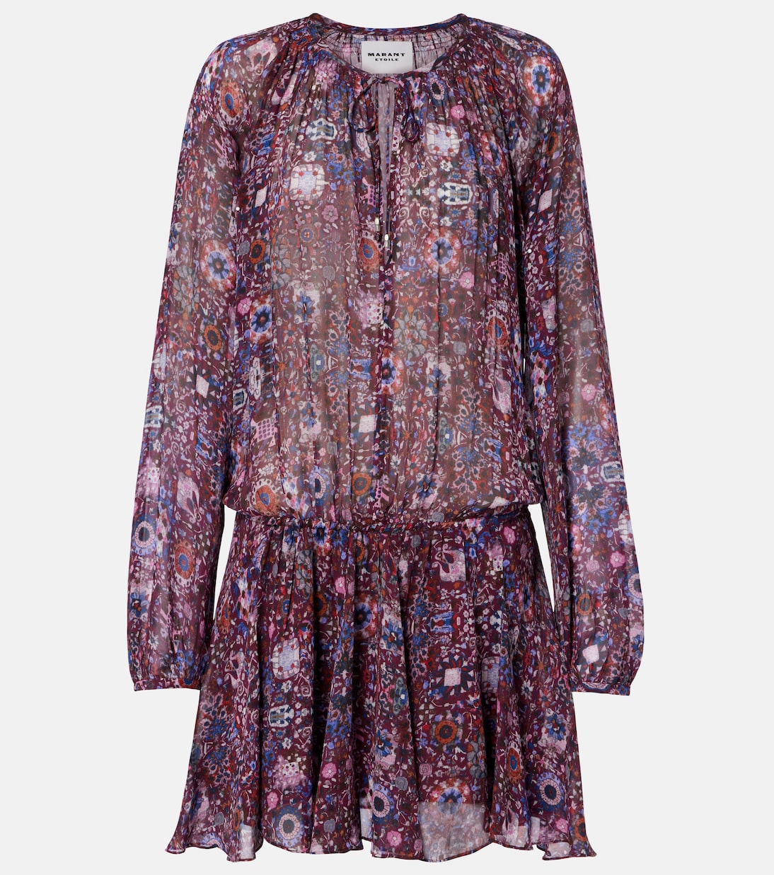 

Бесс цветное плиссированное мини-платье Marant Etoile, Plum