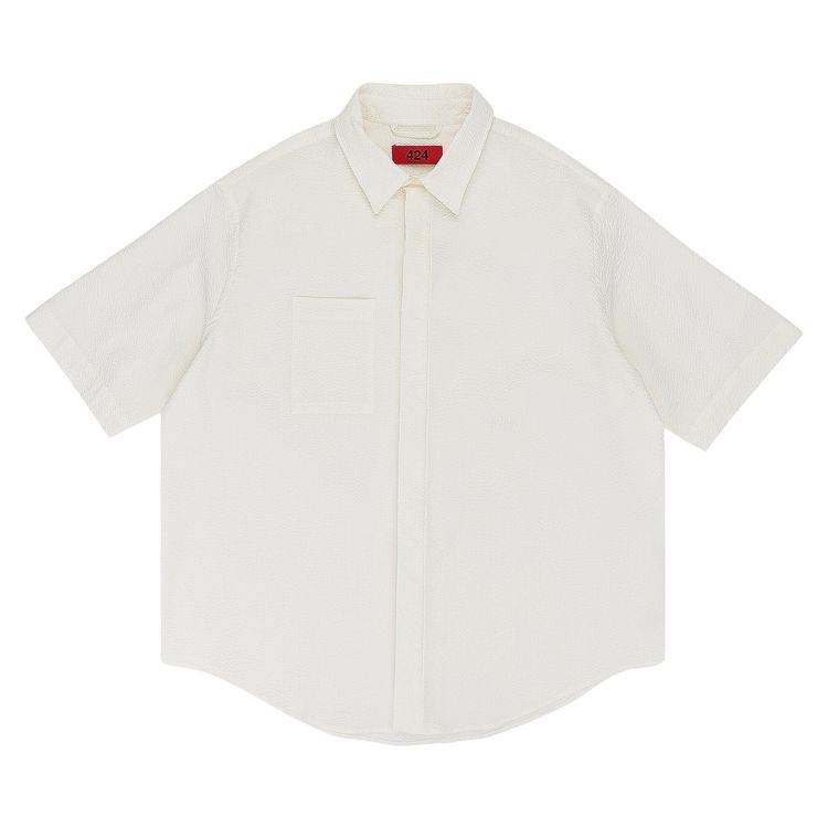 

Рубашка 424 Textured Button Down Shirt 'Off White', кремовый