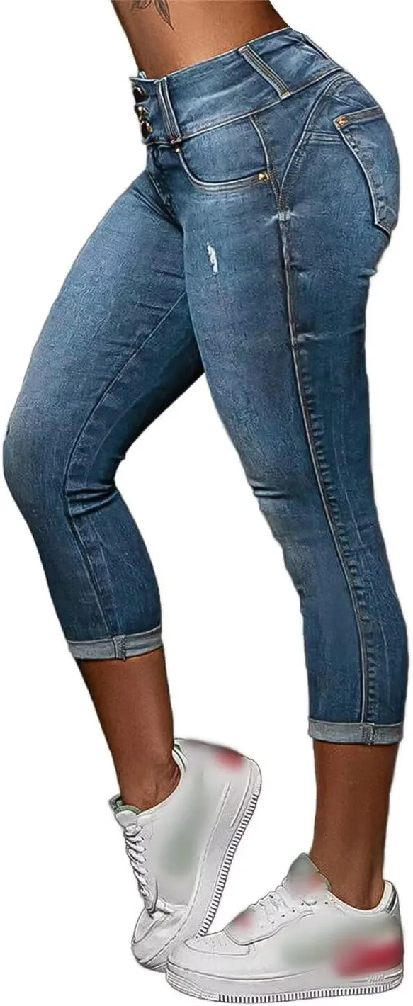 

Женские джинсы Flamingals Capri с эффектом подтяжки ягодиц