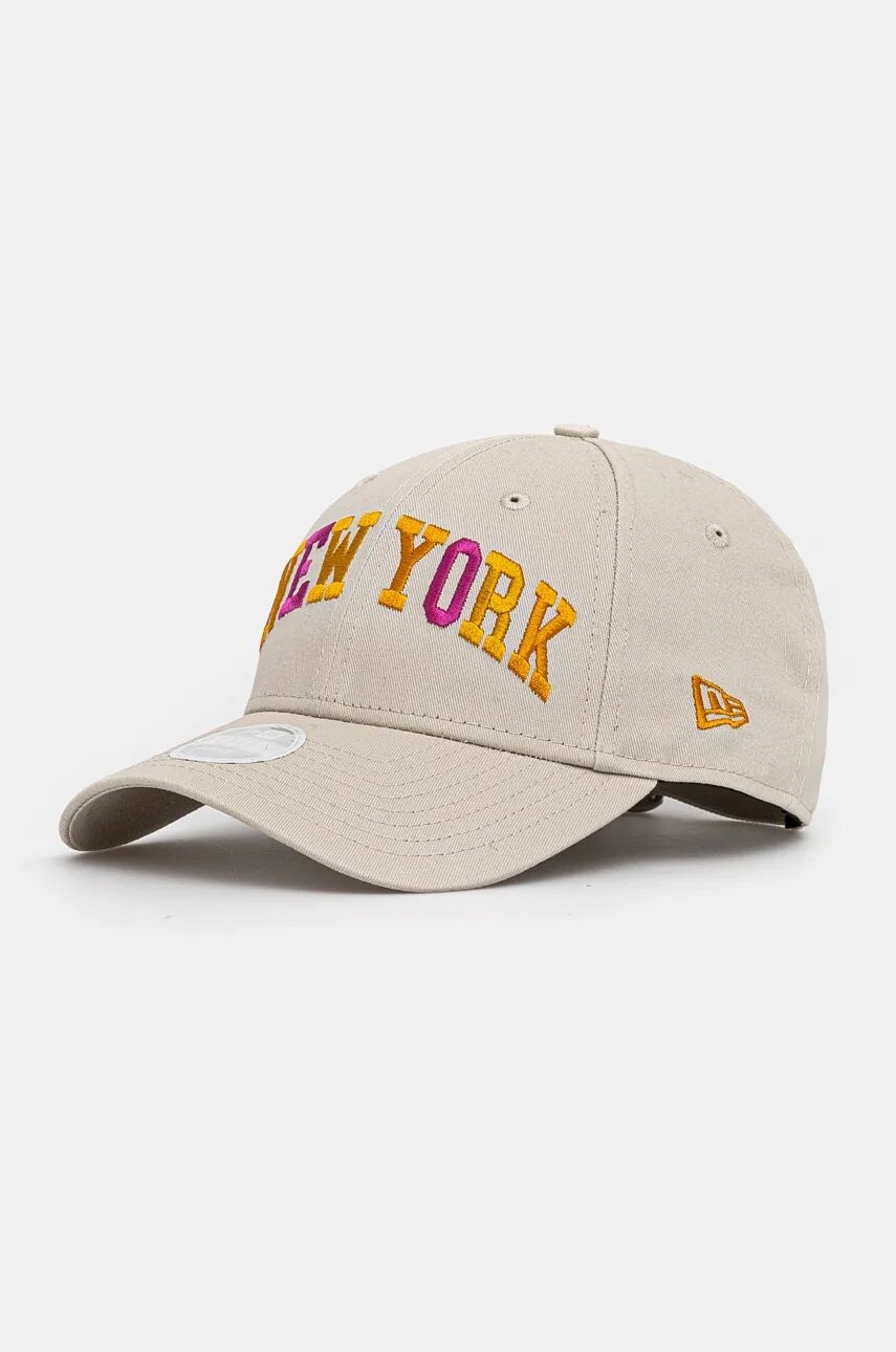 

Бейсболка New Era из хлопка, бежевый
