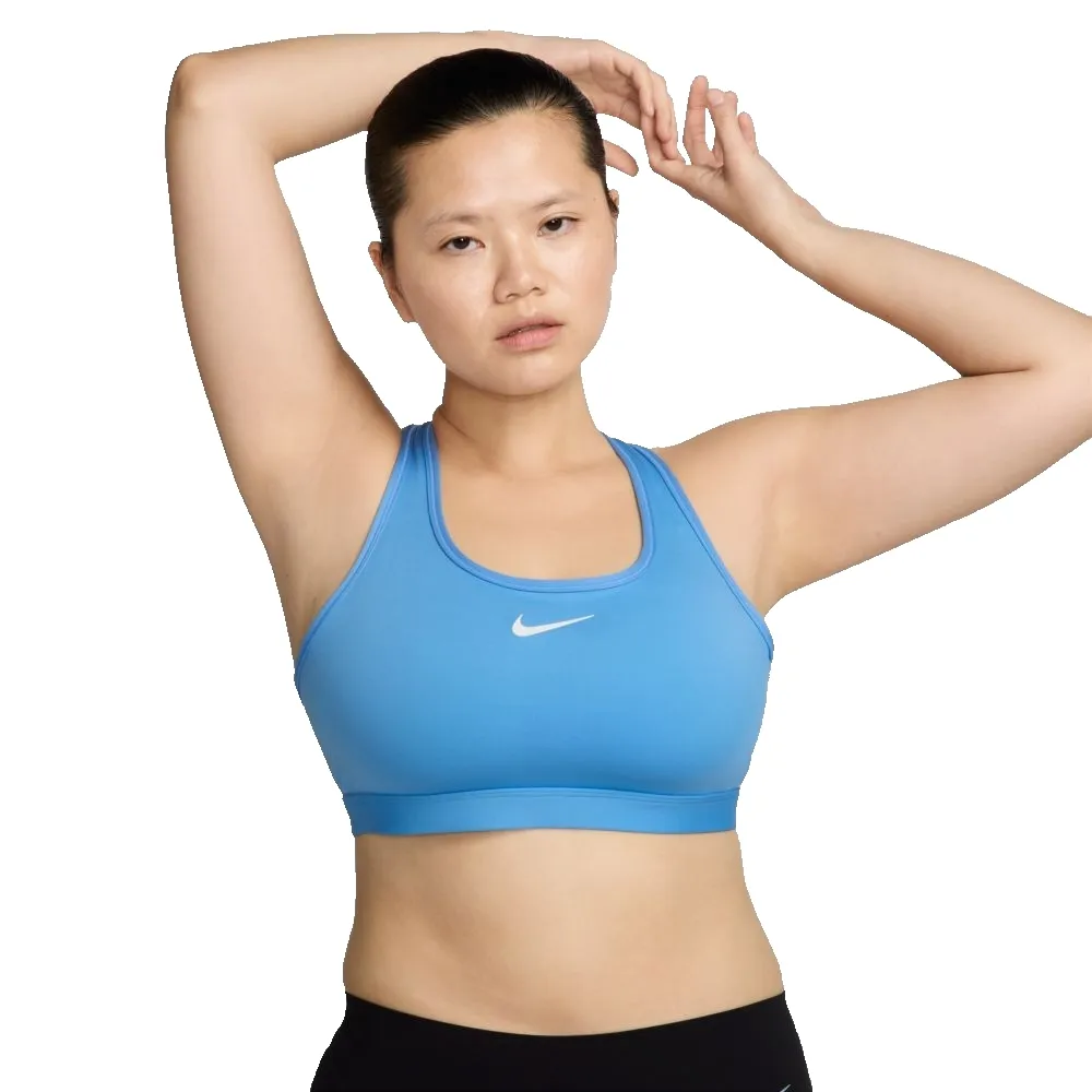 

Спортивный бюстгальтер Nike Swoosh Medium Impact Sports Bra, синий