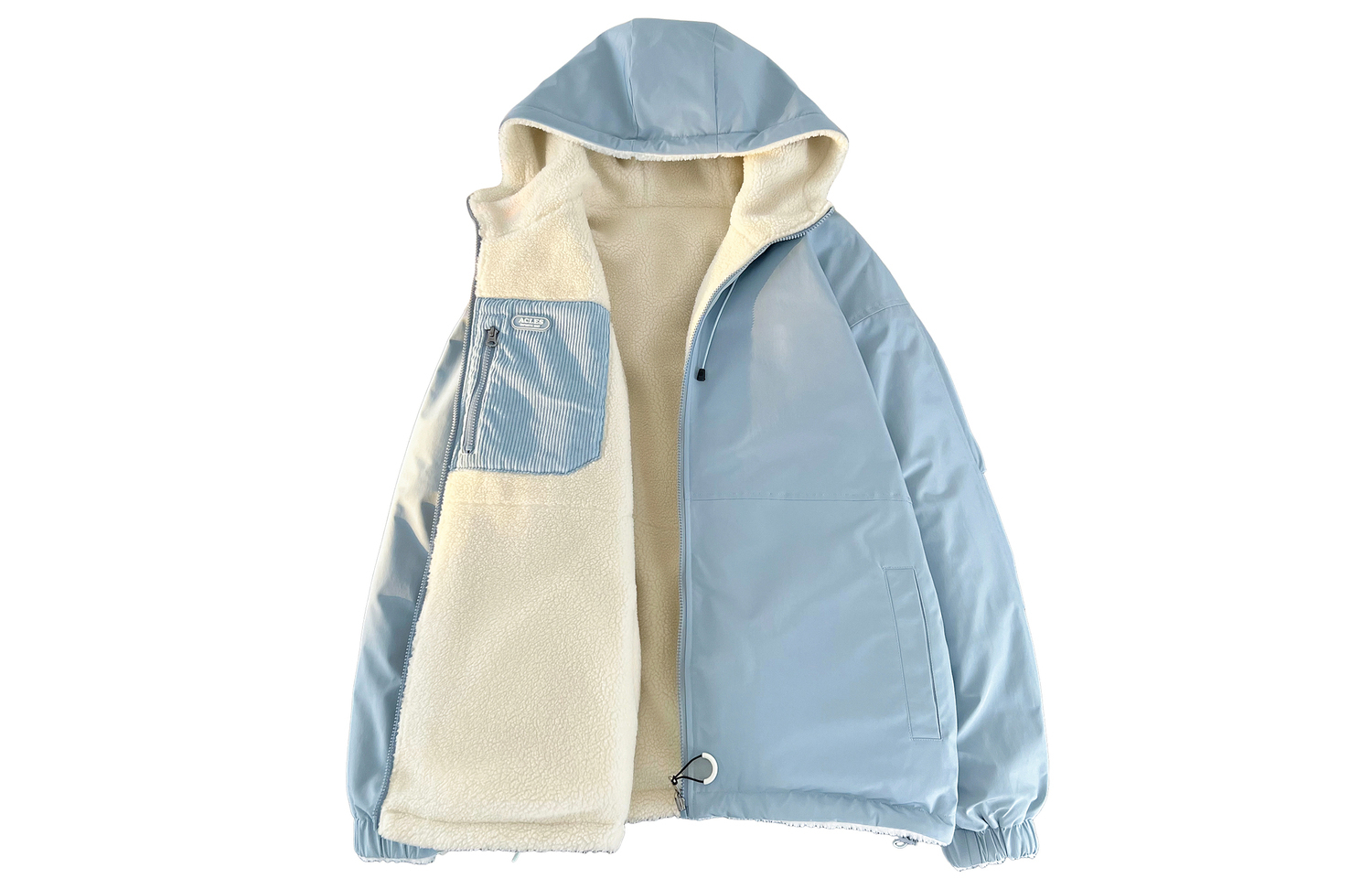 

Пуховик серии "Покоряющий ветер и волны" унисекс WARRIOR, Moonсветло- синий[Reversible Hooded]