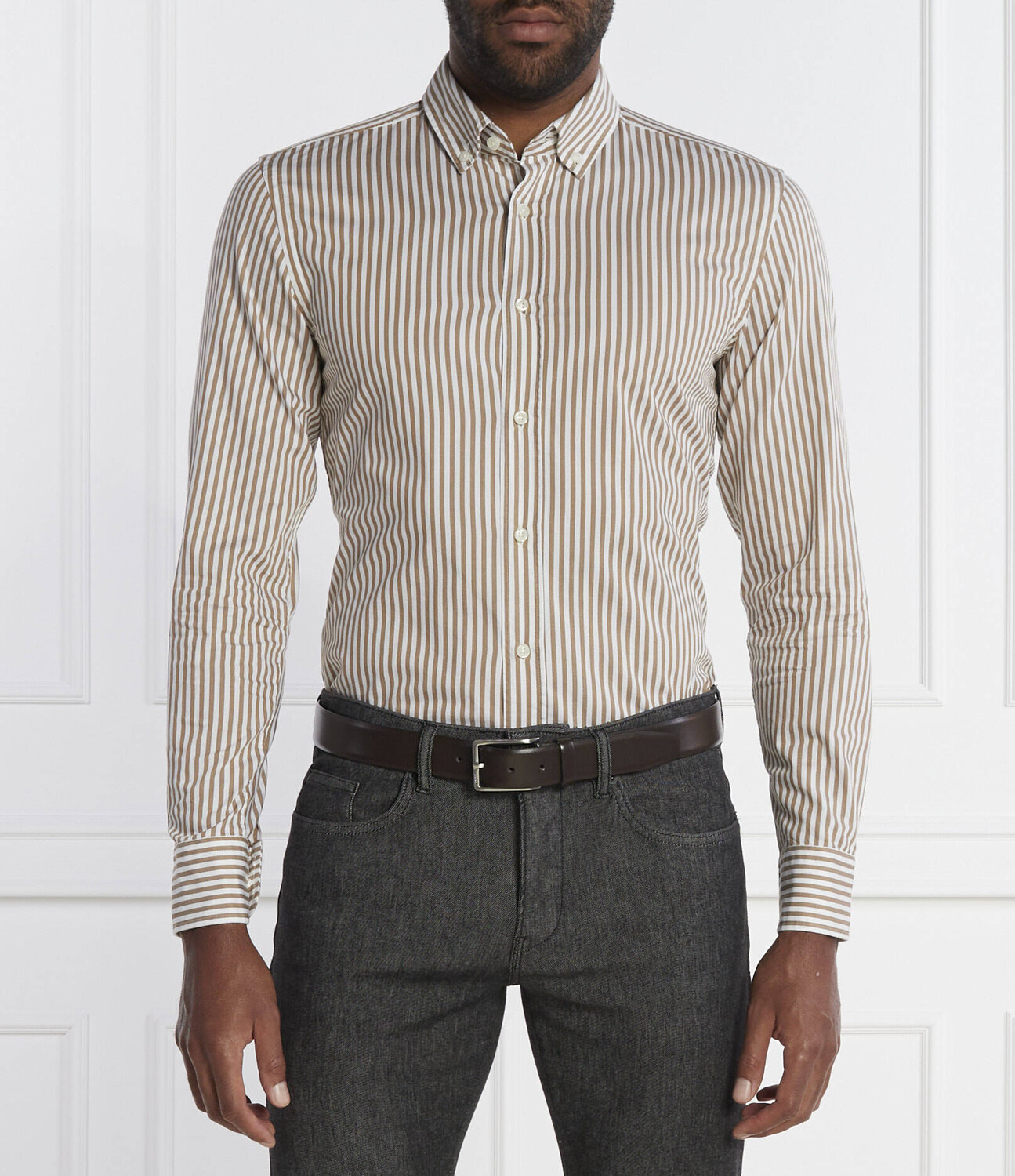 

Рубашка BOSS BLACK C-HAL-BD-C1-223 Casual fit, коричневый