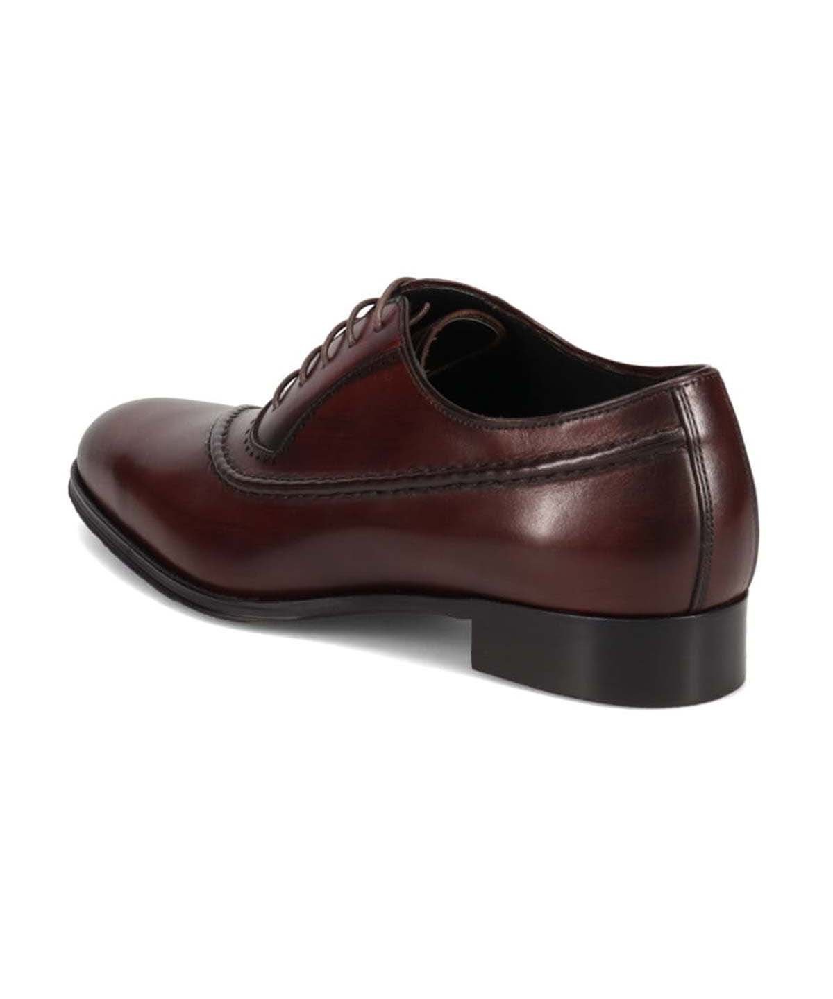 Туфли для восстановления в стиле мадрас, туфли с гладким носком Madras, Red/Dark Brown — фото 3