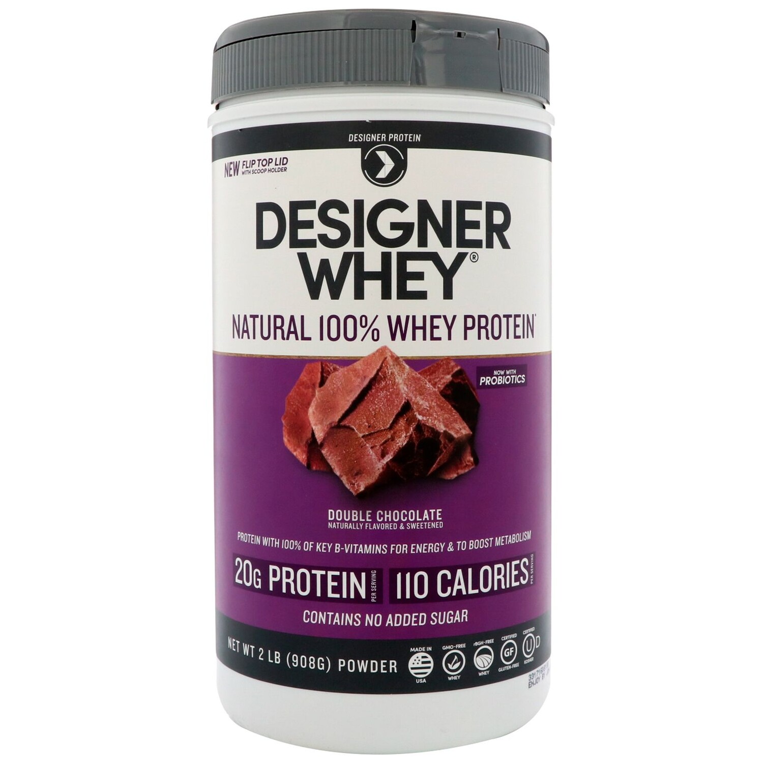 

Designer Protein Designer Whey натуральный 100%-ный сывороточный белок двойной шоколад 908 г (2 фунта)
