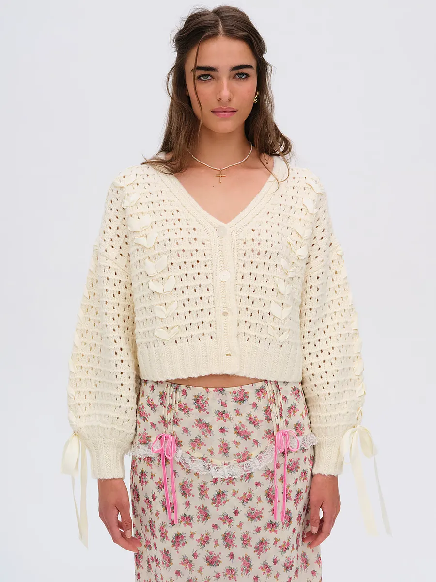 

Объемный кардиган Laurel For Love & Lemons, цвет Cream