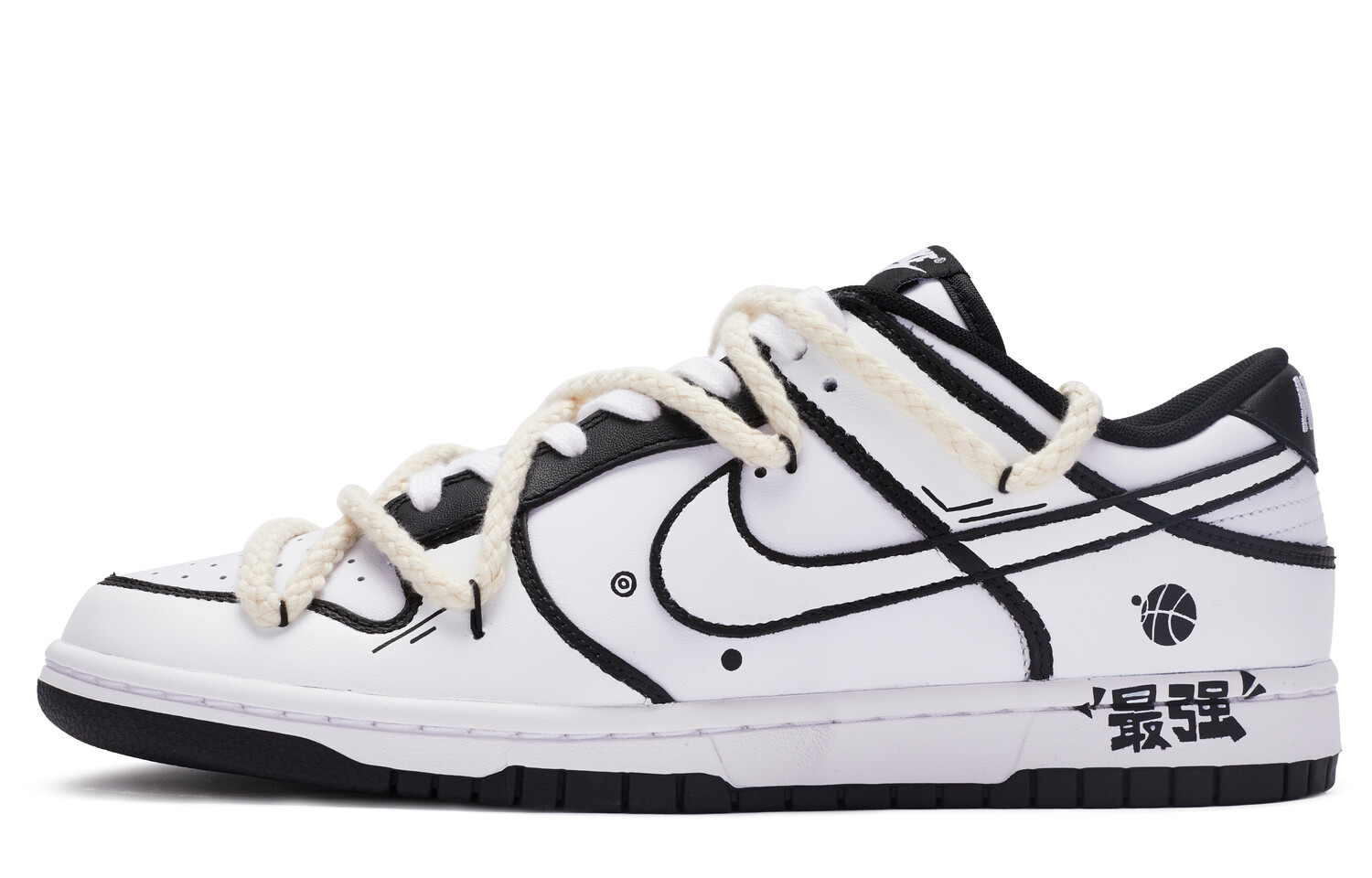 

Кроссовки Nike Dunk Skateboard Shoes Men Low-Top Black White, Черный, Кроссовки Nike Dunk Skateboard Shoes Men Low-Top Black White