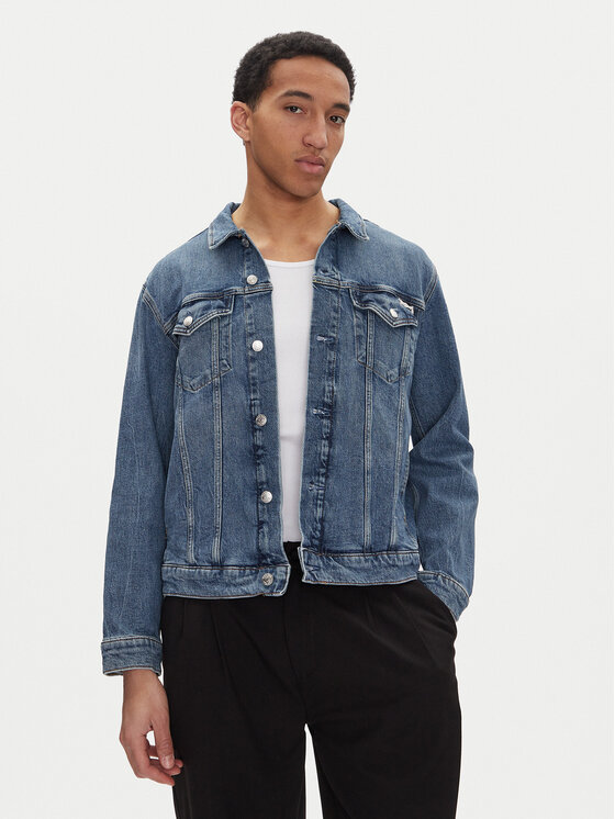 

Облегающая джинсовая куртка J30J327588 Calvin Klein Jeans, синий