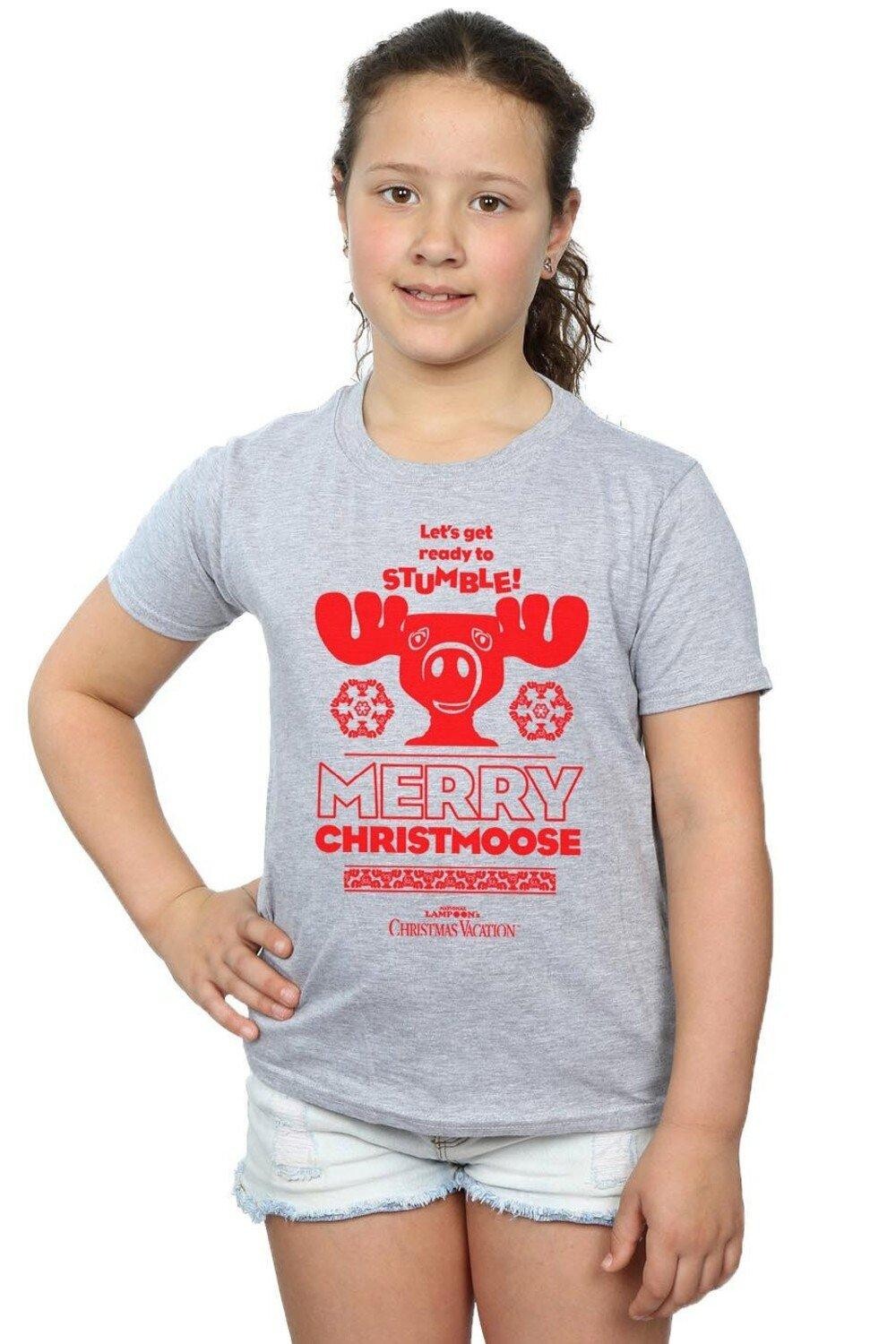 

Хлопковая футболка Merry Christmoose National Lampoon's Christmas Vacation, серый