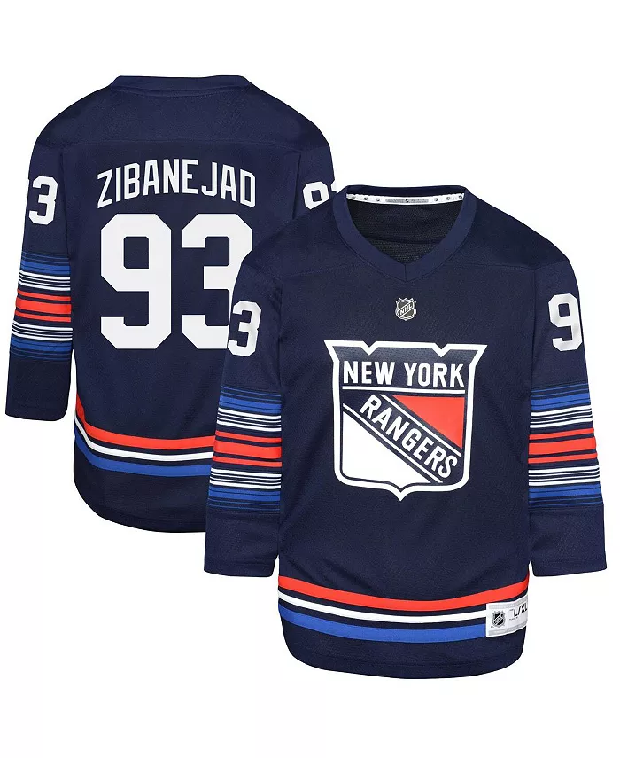 

Альтернативная реплика майки игрока Big Boys Mika Zibanejad Navy New York Rangers Outerstuff