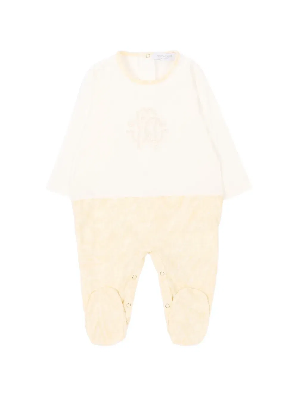 Комплект для новорожденного с логотипом Roberto Cavalli Junior, бежевый — фото 2