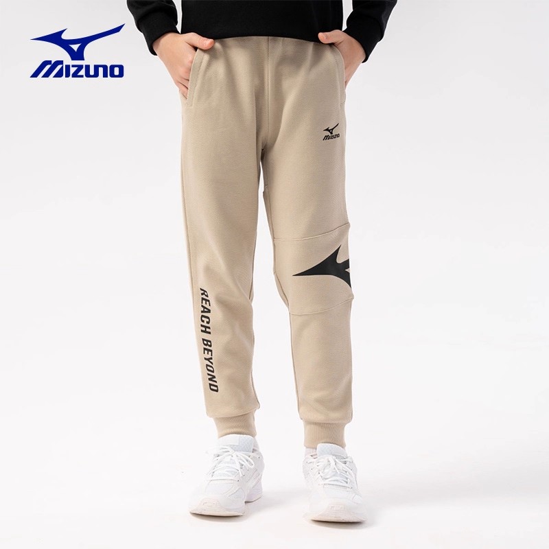 Детские спортивные штаны для улицы универсальные весна-осень Mizuno, хаки — фото 3
