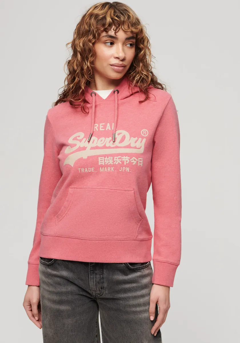 

Толстовка с капюшоном Superdry "EMMBROIDERED VL GRAPHIC HOODIE", коралловый