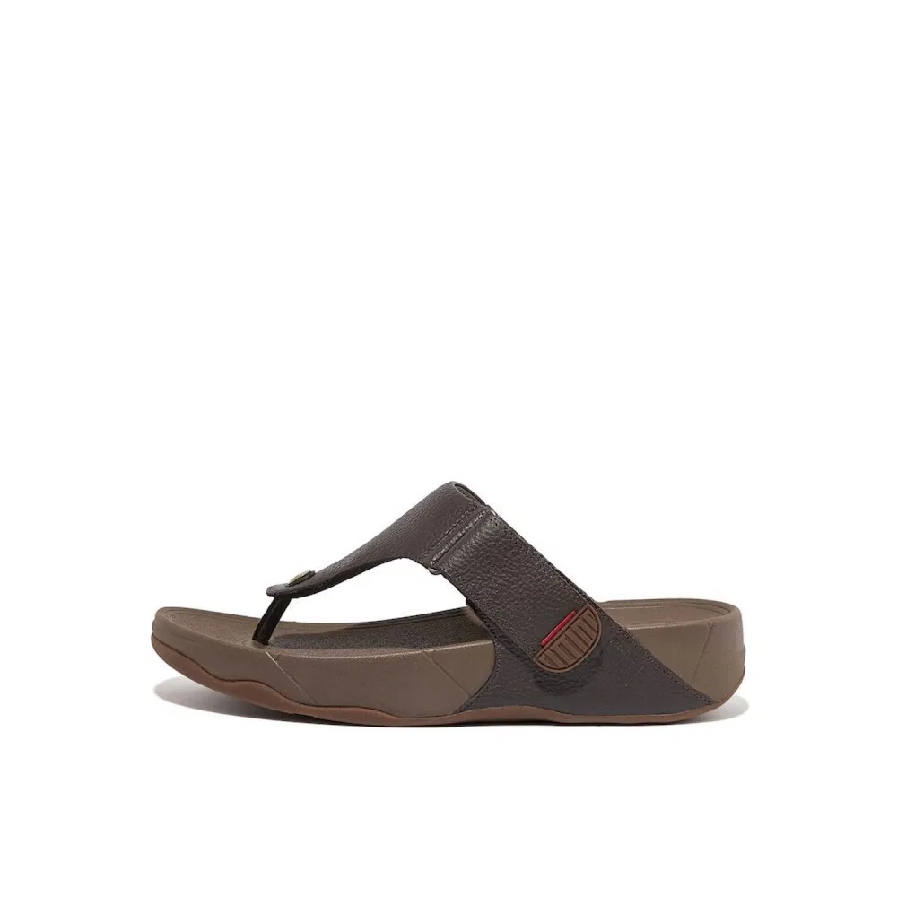 Мужские шлёпанцы Track II Toe Post тёмно-коричневые от Fitflop