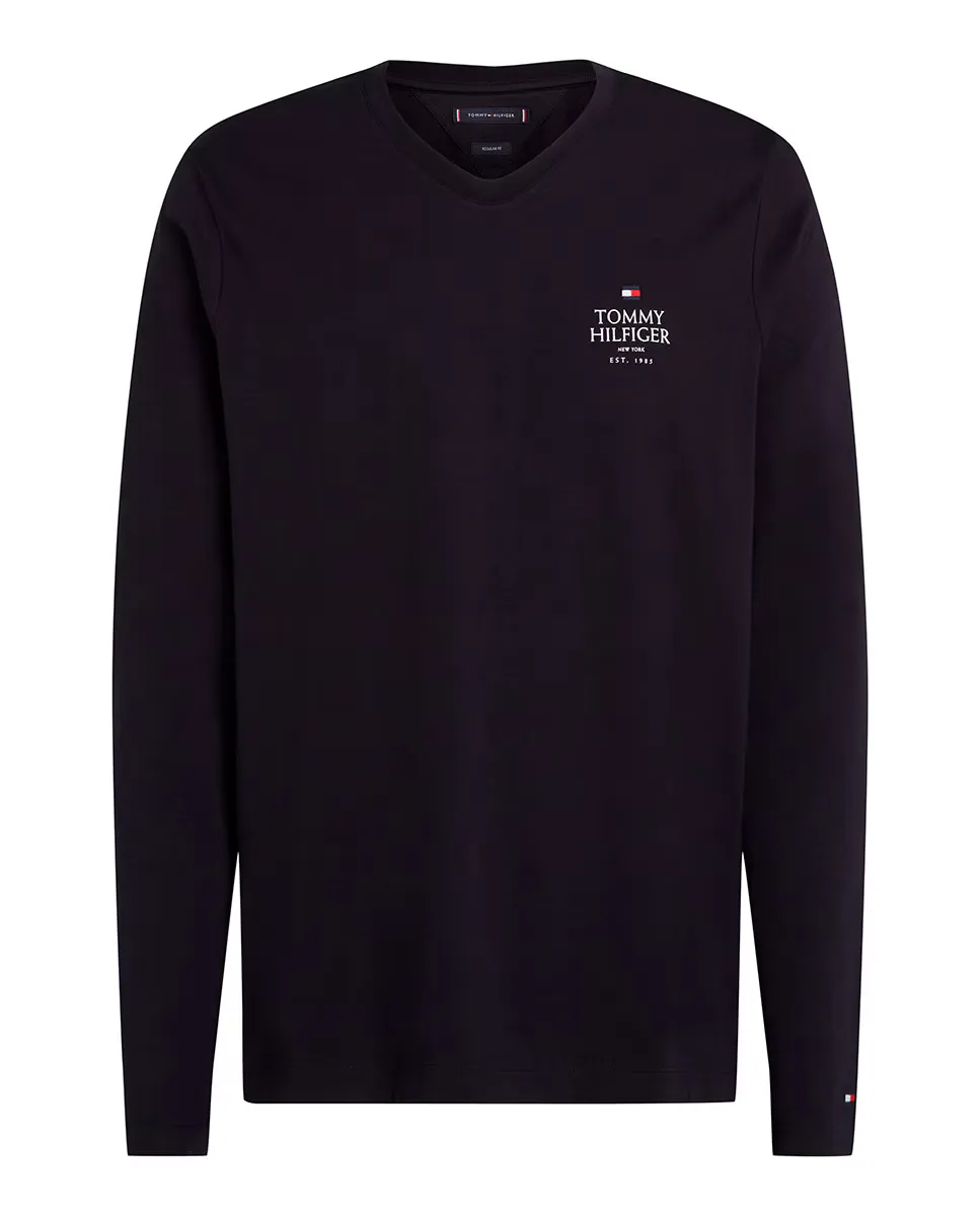 

Мужская футболка с длинным рукавом Tommy Hilfiger, темно-синий