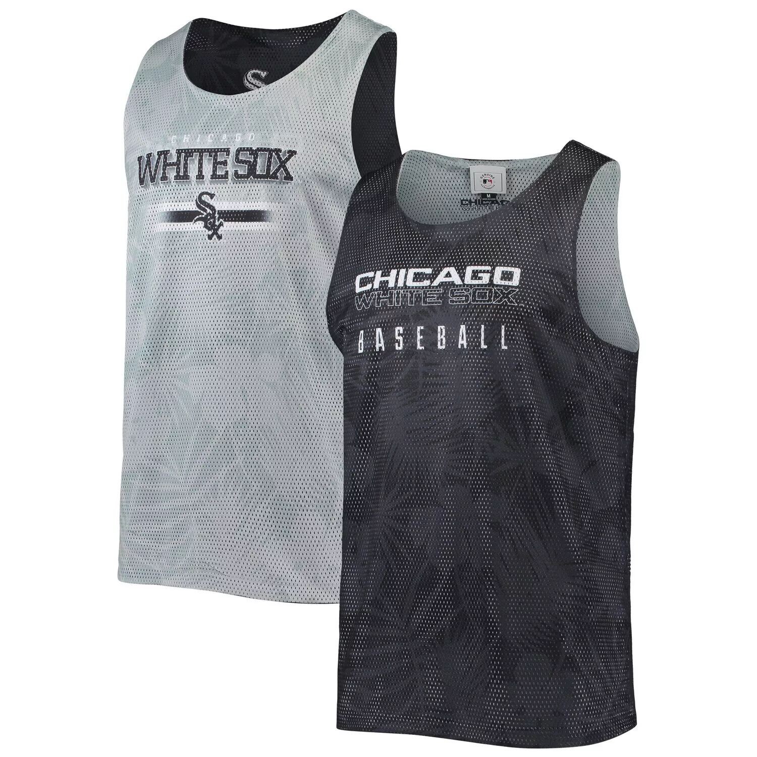 

Мужская двусторонняя сетчатая майка FOCO Black Chicago White Sox с цветочным принтом