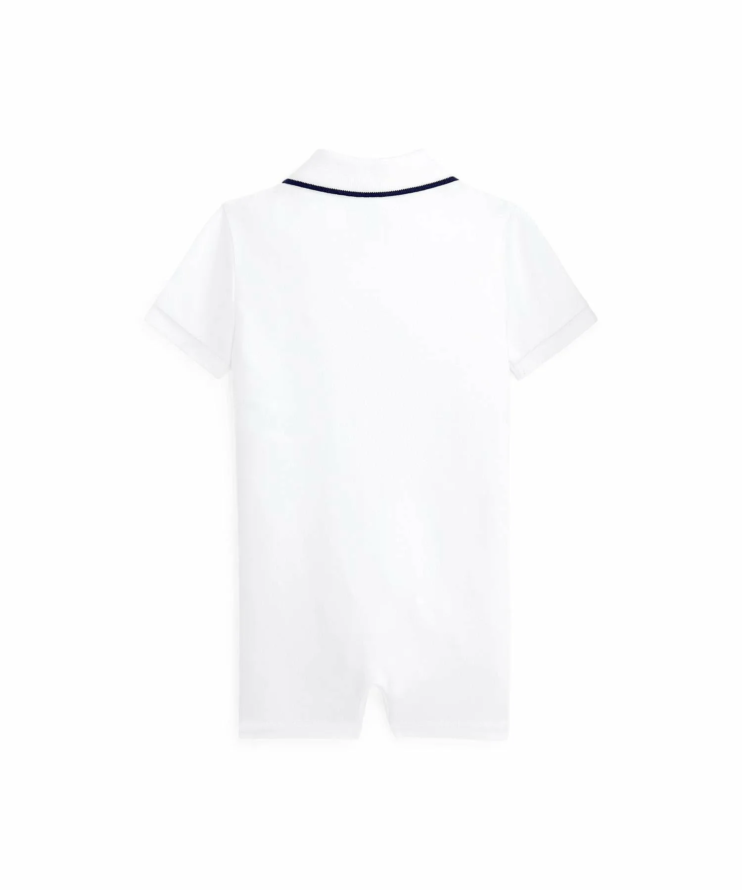 Детский хлопковый трикотажный комбинезон-поло из хлопка Polo Ralph Lauren, 100 White — фото 2