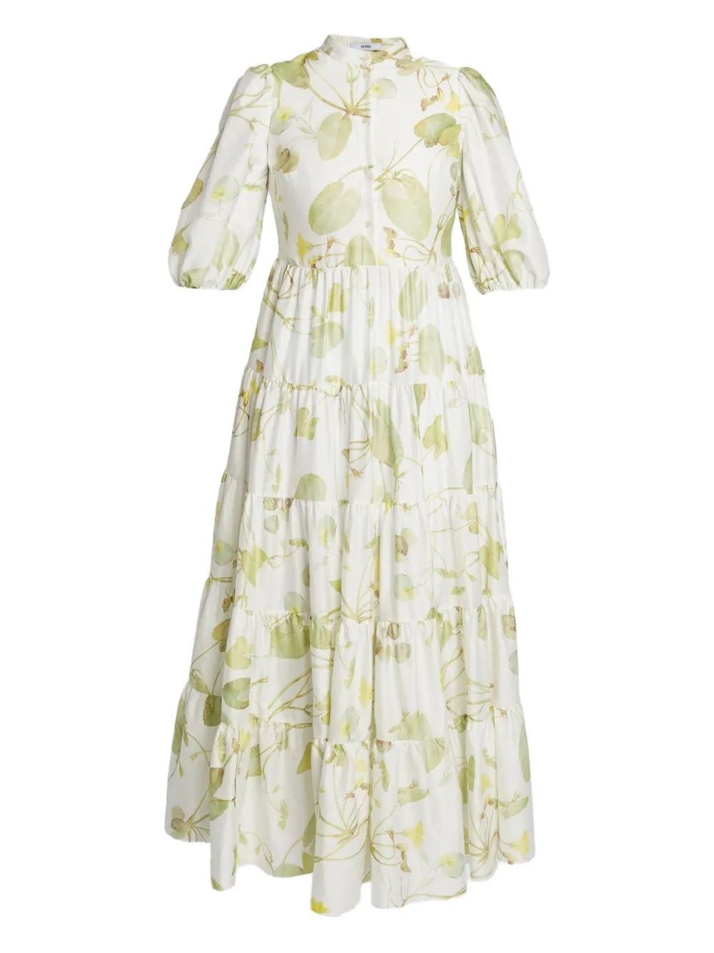 

Платье миди с короткими рукавами ERDEM, белый
