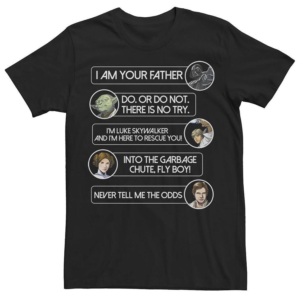 

Мужская футболка с цитатами из фильмов «Звездные войны» Star Wars, черный