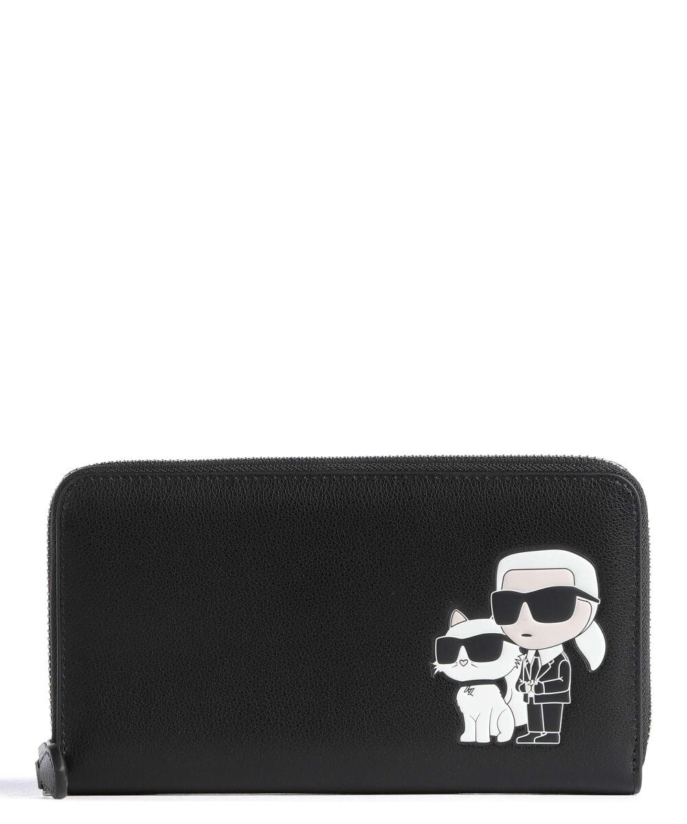 

Кошелек Ikonik 2.0 из мелкозернистой яловой кожи. Karl Lagerfeld, черный