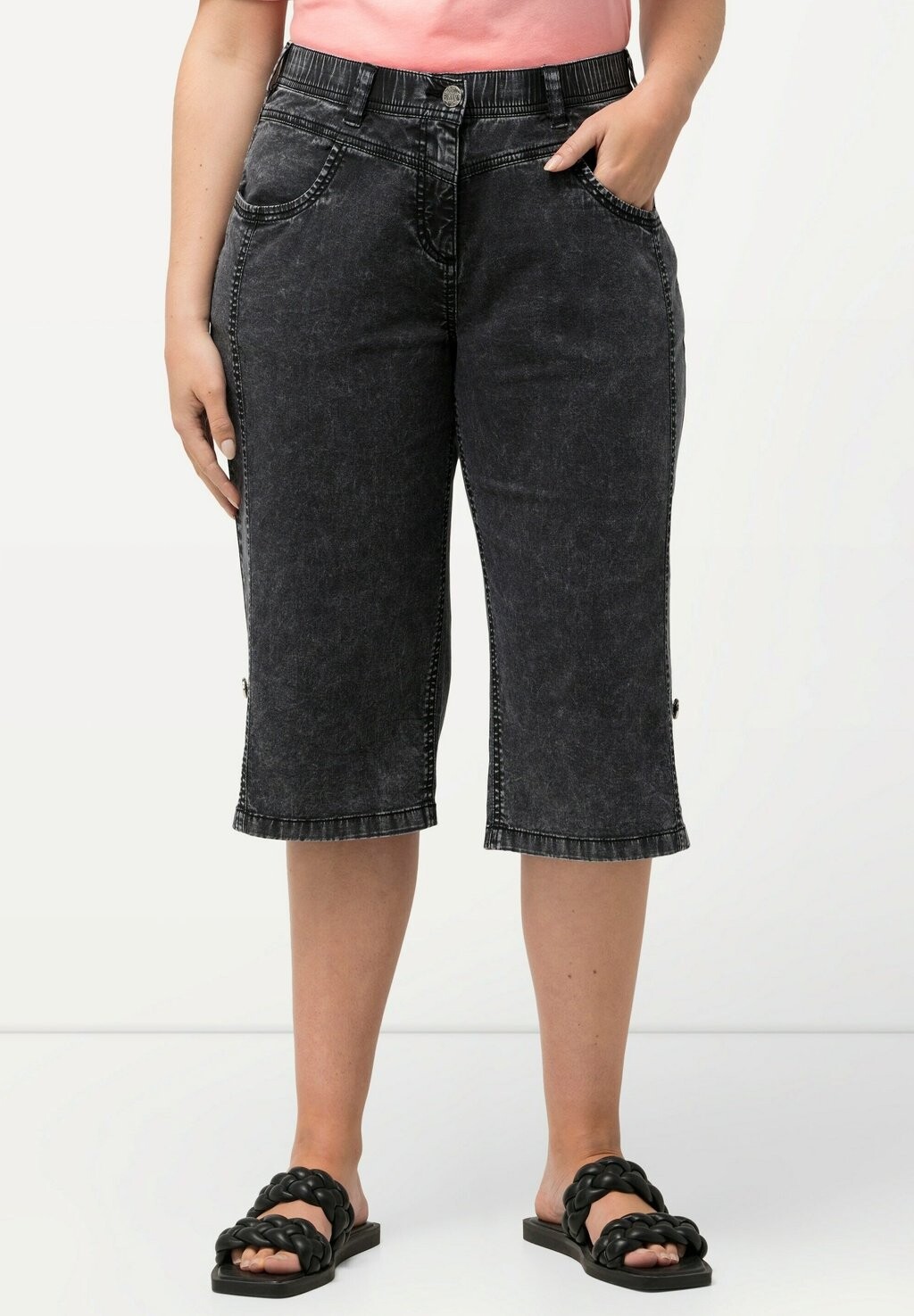 

Джинсовые шорты ACID WASH Ulla Popken, черный