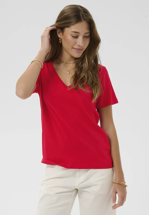 

Футболка с глубоким v-образным вырезом crnaia, базовая футболка Cream, High Risk Red, Красный, Футболка с глубоким v-образным вырезом crnaia, базовая футболка Cream, High Risk Red