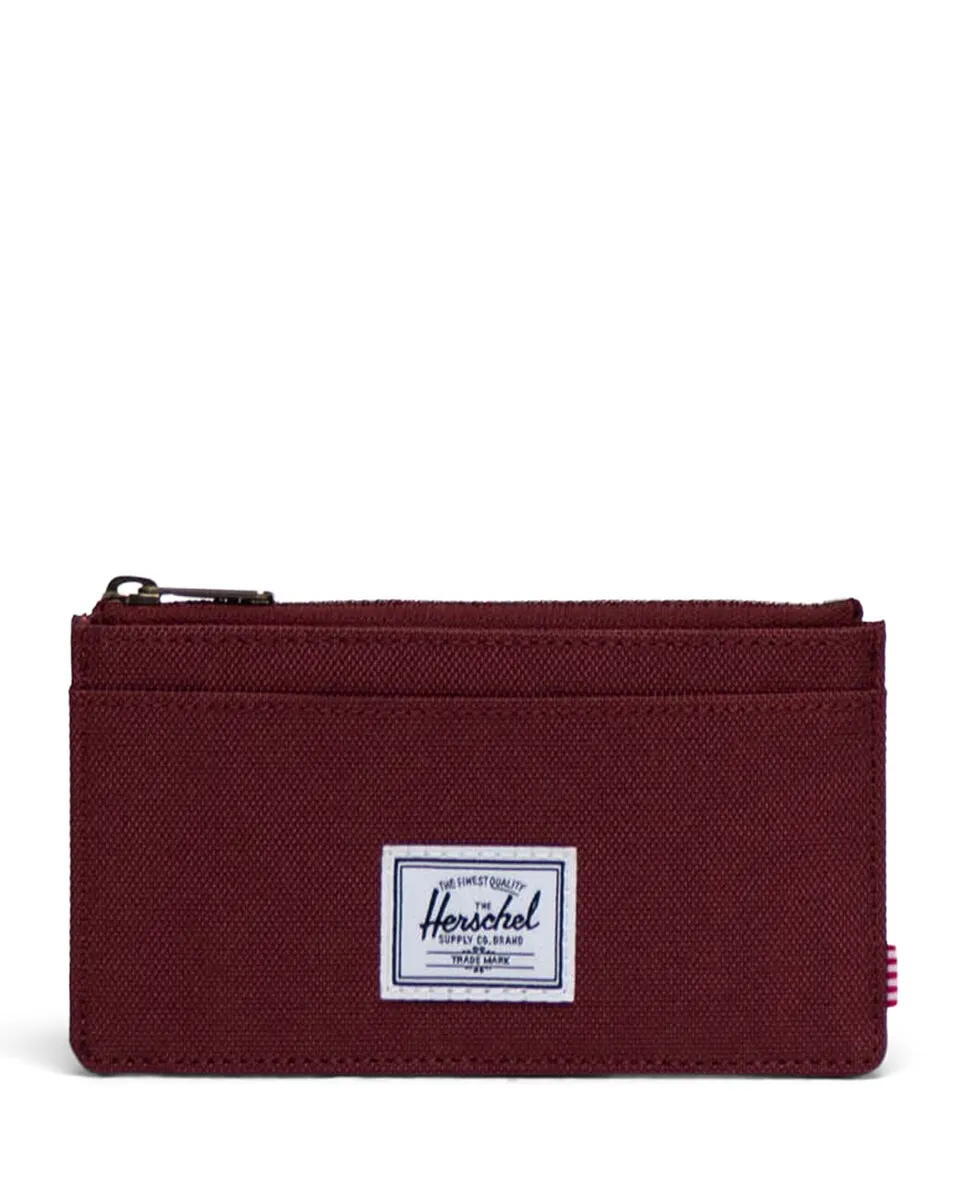 

Экологичная унисекс визитница из ткани Herschel, гранатовый