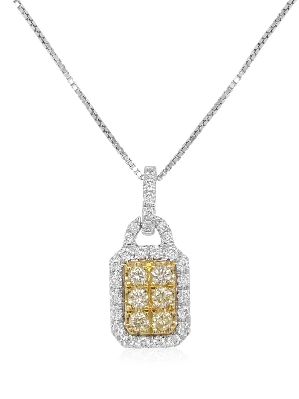 

Платиновое колье Sunshine Yellow Diamond HYT Jewelry, серебяный