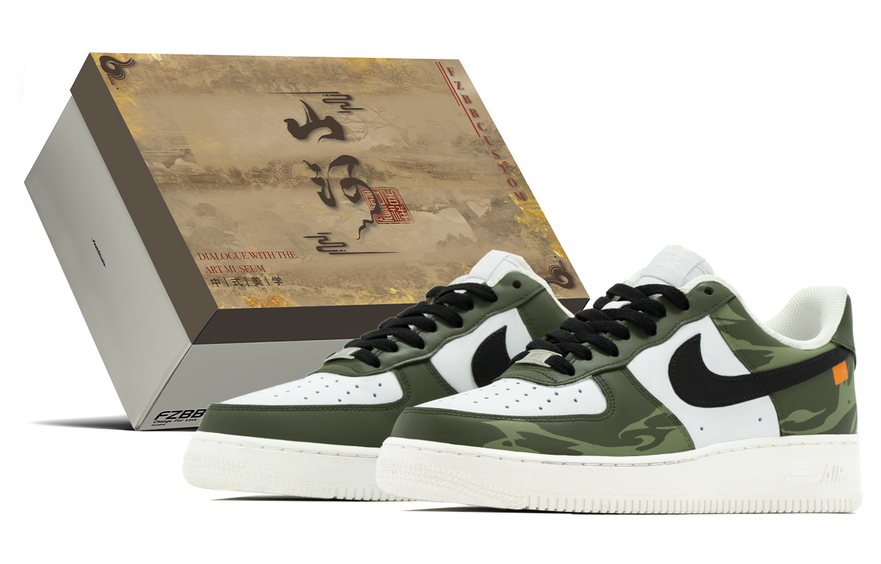 

Nike Кроссовки Air Force 1 AF1 Skateboard мужские black green