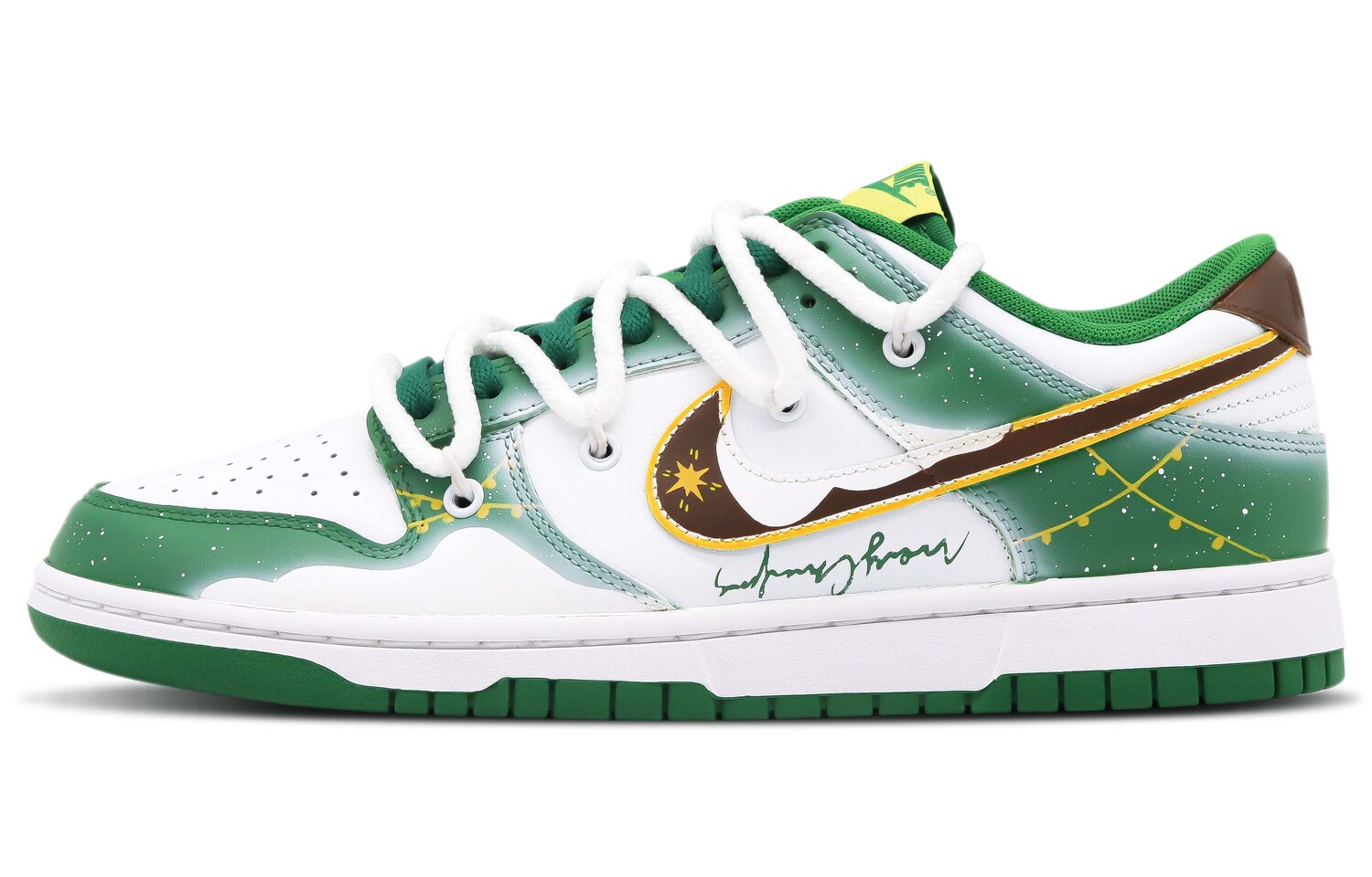 

Кроссовки Nike Dunk Skateboard Shoes Men Low-Top White/Green