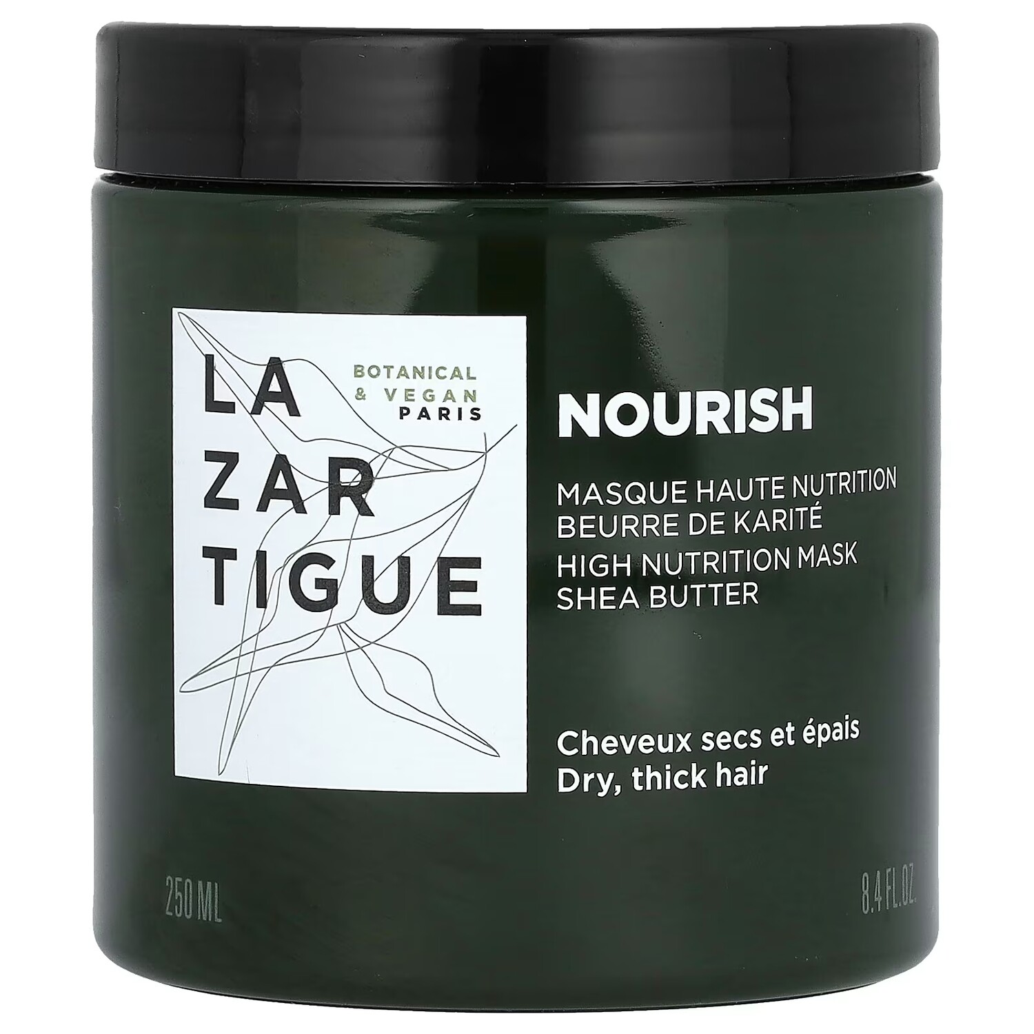 

Lazartigue Nourish High Nutrition Маска для волос с маслом ши, 8,4 жидких унций (250 мл)