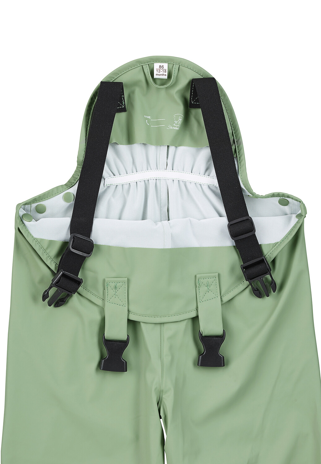 Водонепроницаемые брюки Sterntaler Regenträgerhose ungefüttert, цвет sattes grün — фото 3