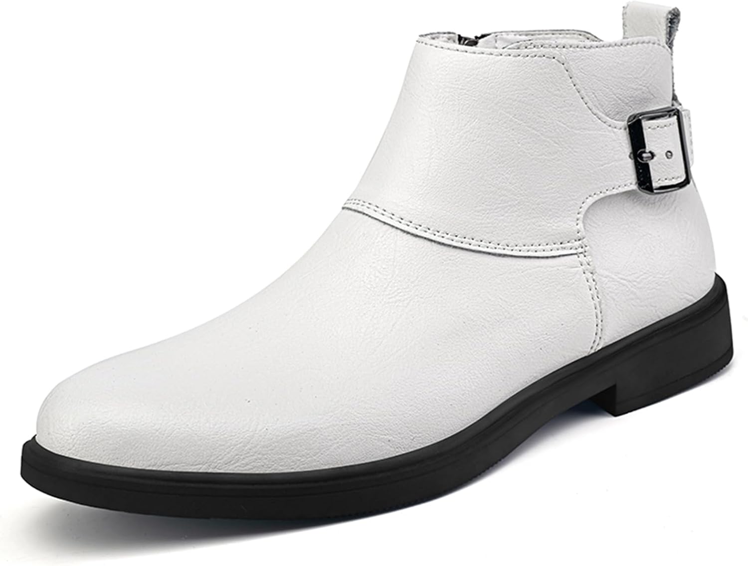 

Мужские туфли CHUUMEE из натуральной кожи с острым носком, деловые ботинки Челси, белый