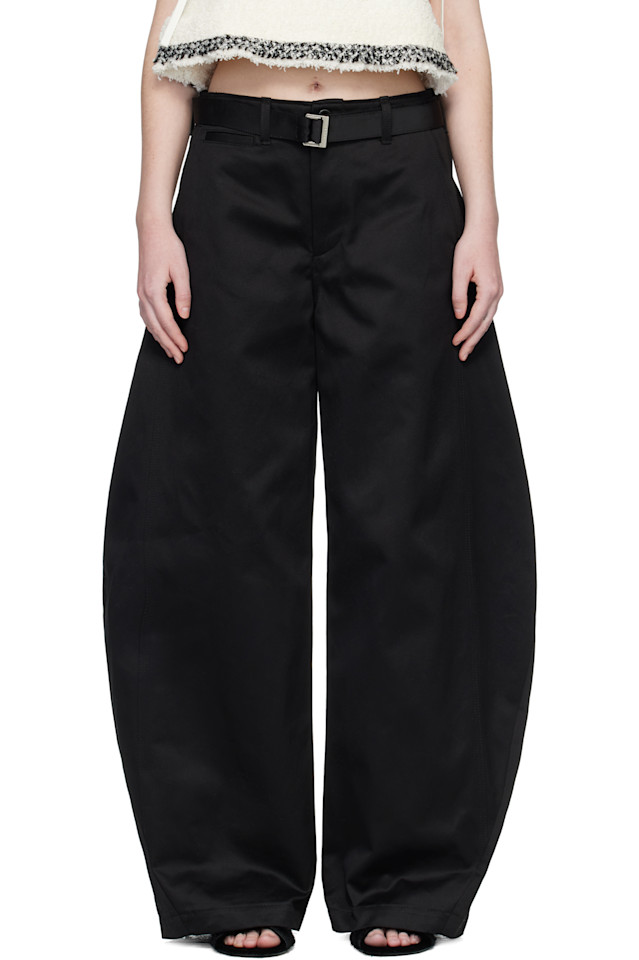 

Хлопковые брюки чинос Sacai, черный