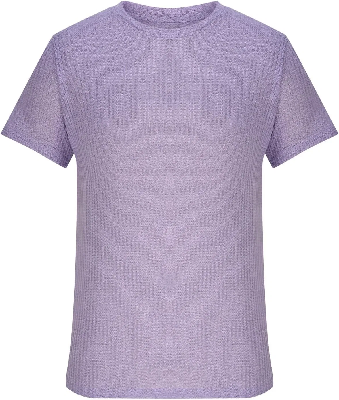 Мужская футболка с круглым вырезом, свободный крой, дышащая, мягкая, Purple — фото 4