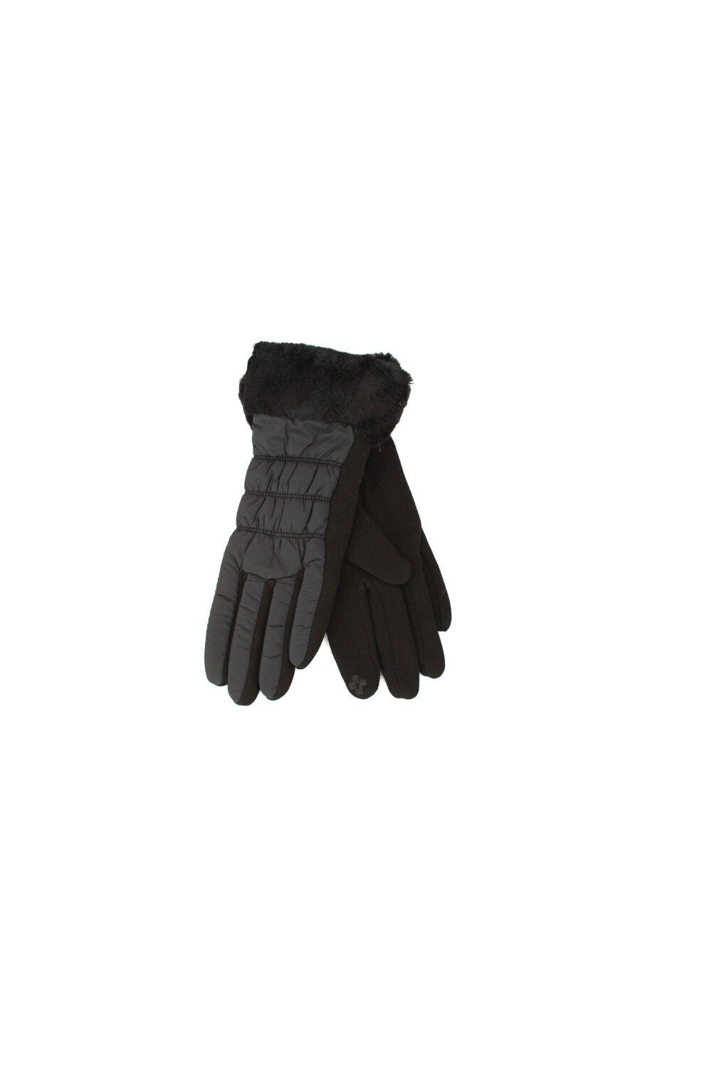 

Перчатки Giselle с манжетами из искусственного меха Eastern Counties Leather, черный