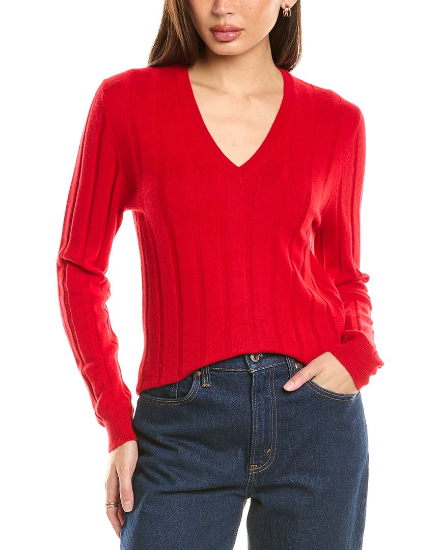 

Мала Кашемир свитер из широкой резинки с шерстью и кашемиром Malo Cashmere, красный