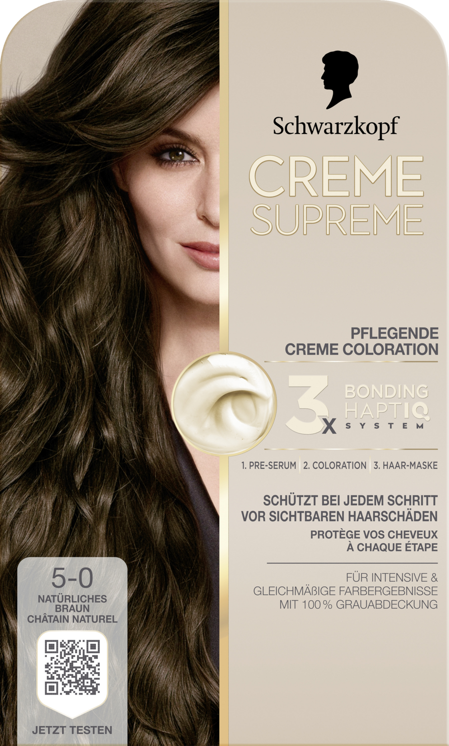 

Краска для волос CREME SUPREME Pflegende Coloration 5-0 Natürliches Braun